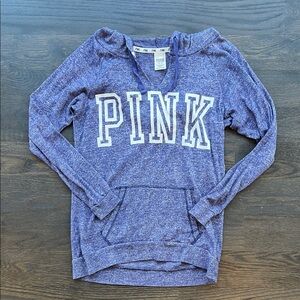 PINK Victoria's Secret Women's Blue V-Neck Sweater